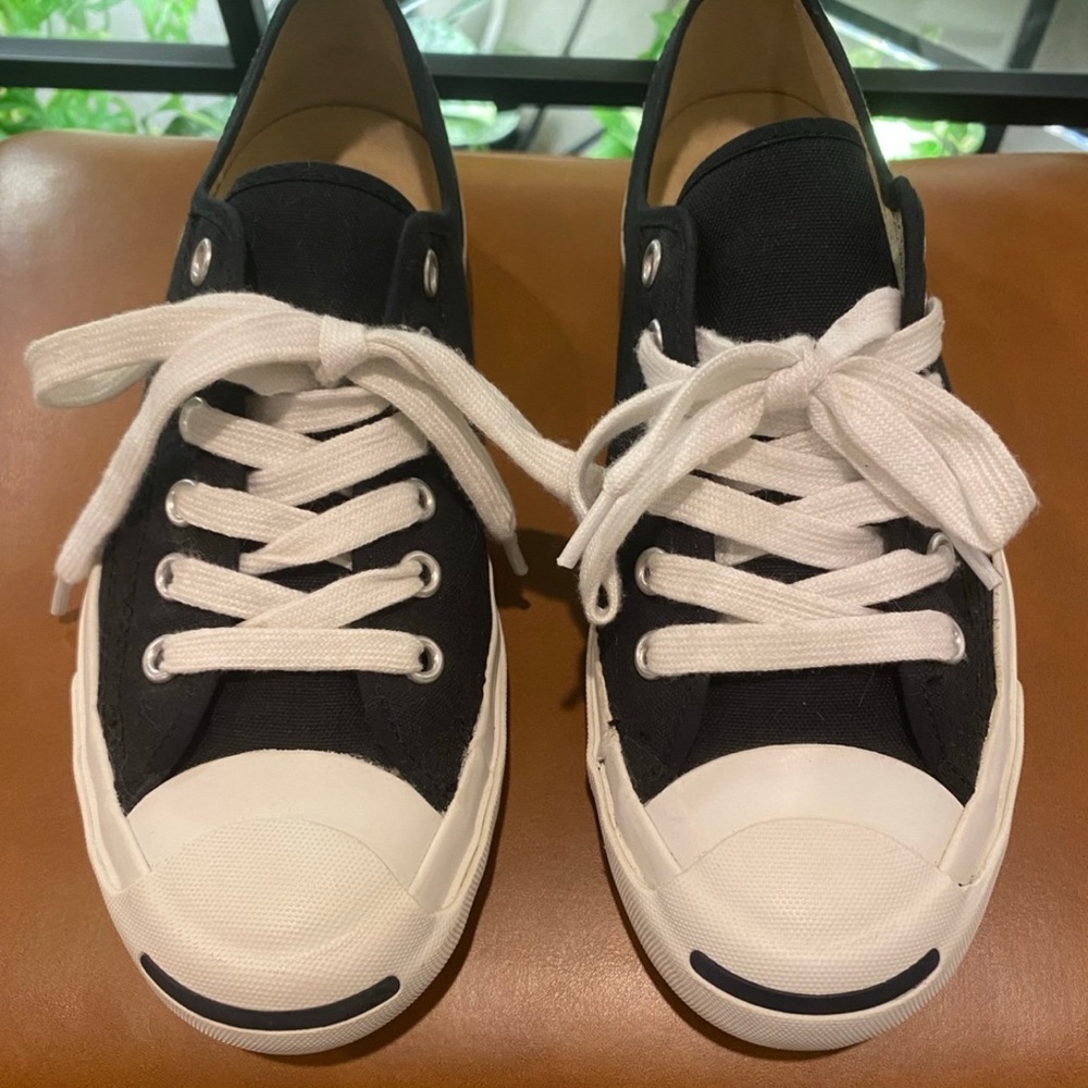 Converse Jack Purcell Low Top Sneakers Black Canvas Men’s 5 Woman’s 6.5